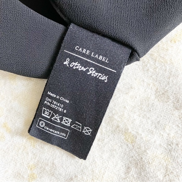 Los Angeles Atelier & Other Stories Size 4 Dress Moon Stars Black Long Sleeve - Picture 7 of 9